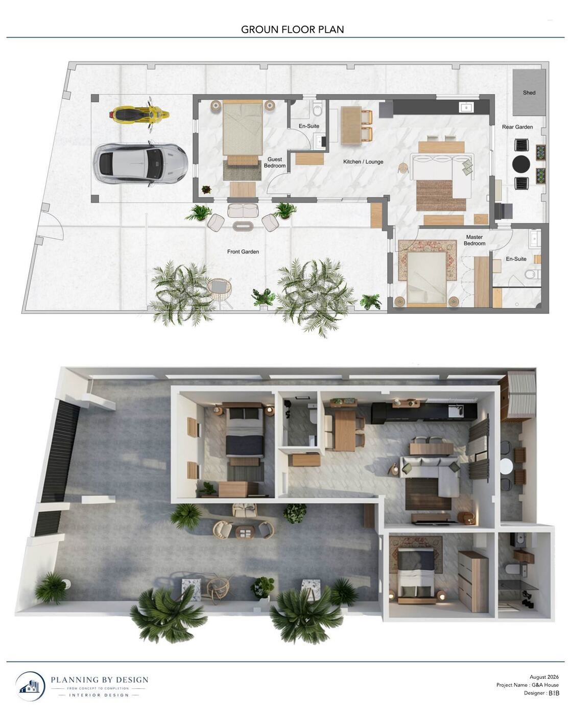 Whole house interior space plan