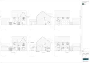 Architect Drawings and Planning Permission for Glass Canopies Over Terrace