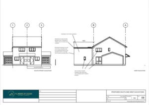 Architect Drawings and Planning Permission for a Double Storey Extension