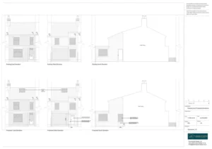 Architect Drawings and planning permission for a HMO, loft conversion, new windows and doors