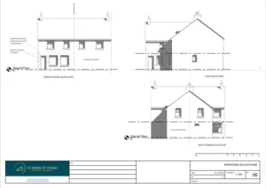 Architect Drawings and Planning Permission for a Change of Use from Commercial to Residential House