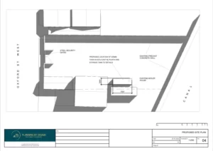 Architect Drawings and Planning Permission for an Oil Tank for a Commercial Property