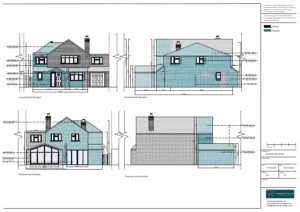Architect Drawings and Planning Permission for 2 Single Storey Extensions & 1 Double Storey Extension