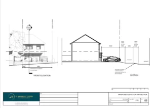 Architect Drawings and Planning Permission for a Dropped Kerb and Driveway