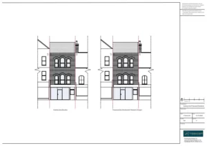 Architect Drawings and Planning Permission for a Change of Use from Office to Nail Salon