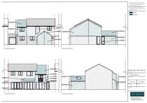 Architect Drawings and Planning Permission for Front porch, single-storey side and rear extensions