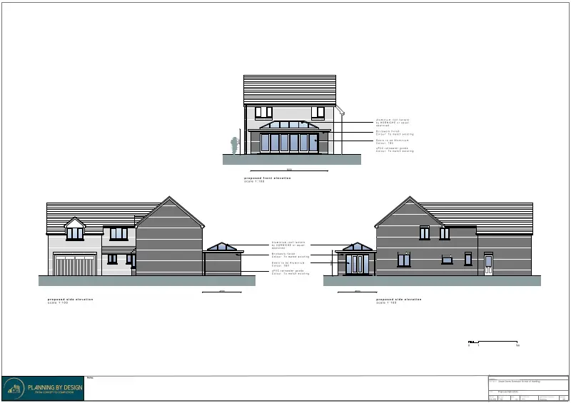 Architect Drawings and Retrospective Planning Permission for an Orangery