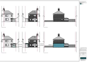 Architect Drawings and Planning Permission for a Single Storey Extension