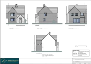Architect Drawings and Planning Permission for a Single Storey and First Floor Rear Extension and Front Porch