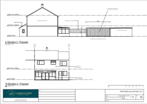 Architect Drawings and Planning Permission for a New Build Annex