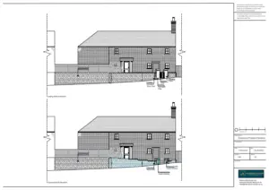 Architect Drawings and Planning Application for the Reconstruction of Garden Wall in a Conservation Area
