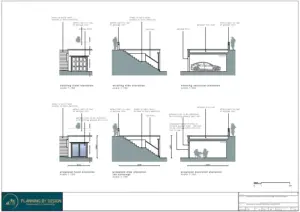 Architect Drawings and Planning Permission for a Garage Conversion to Home Office