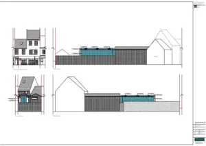 Architect Drawings and Planning Permission for a Single Storey Extension Covering an Outdoor Seating Area