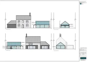 Architect Drawings and Planning Permission for New Build Garage Outbuilding