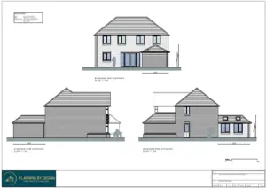 Architect Drawings and Planning Permission for a Single Storey Rear Extension
