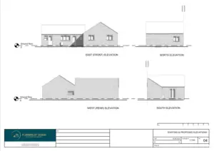 Architect Drawings and Planning Permission for a Change of Use from Holiday Let (C1) to Residential Dwelling (C3)