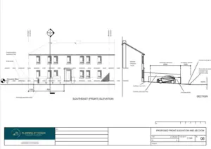 Architect Drawings and Planning Permission for Dropped Kerb and Driveway For Parking 2 Cars