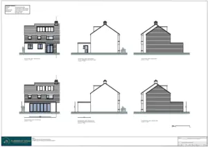 Architect Drawings and Planning Permission for a Proposed Rear Single-Storey Extension