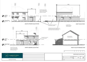 Architect Drawings and Planning Permission for a Single-Storey Wrap Around Extension