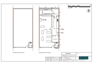 Architect Drawings and Planning Permission for a Change Of Use from Storage and Distribution (Use Class B8) to Food and Drink (Use Class A3)