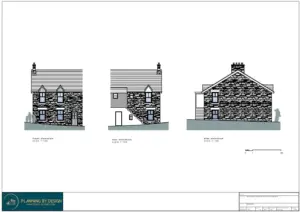 Architect Drawings and Planning Permission for Change of Use Residential Dwellinghouse to Guesthouse