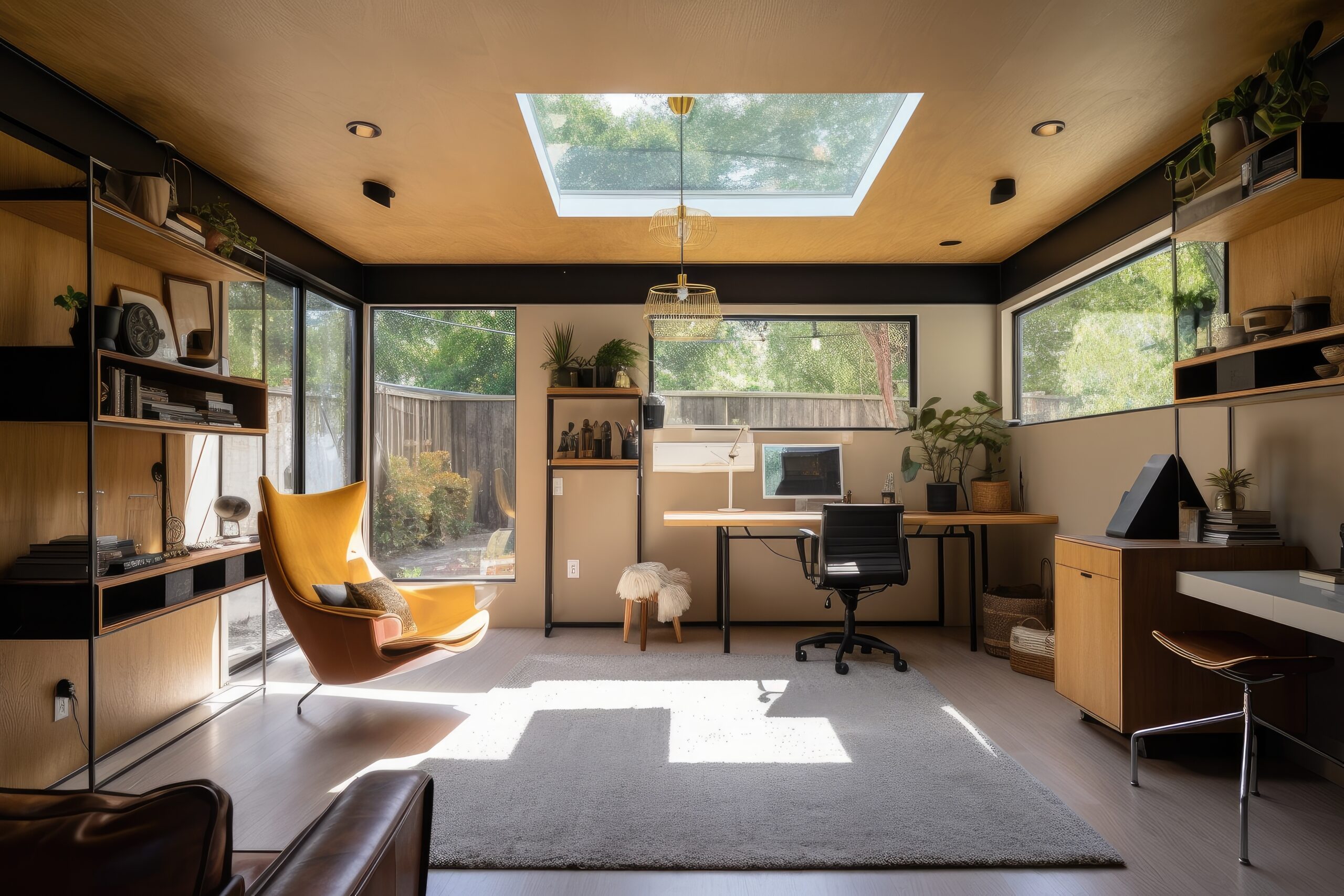 Garage Converted into Home Office