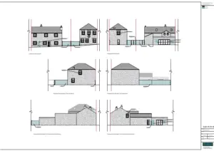 Architect Drawings and Planning Permission for the Conversion of Pub and Hotel into 2 Dwelling Houses