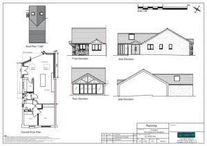 Architect Drawings and Planning Permission for a Rear Single-Storey Extension