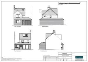 Architect Drawings and Planning Permission for a Single Storey Extension & Hip To Gable Loft Conversion