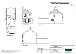 Architect Drawings and Planning Permission for a Single Storey Rear Extension