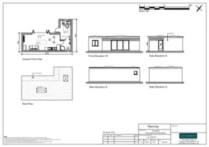 Architect Drawings and Planning Permission for the Erection of an annex/office in the side garden