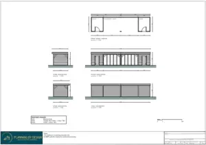 Architect Drawings and Planning Permission for a New Outbuilding as Swim Spa and Garden Room
