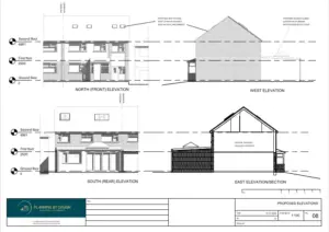 Architect Drawings and Planning Permission for a Single storey rear extension and roof extension