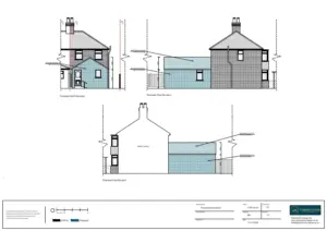 Architect Drawings and Planning Permission for a Single Storey Rear Extension to Create Two Bedrooms