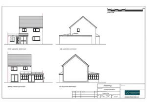 Architect Drawings and Planning Permission for a Rear Single-Storey Extension