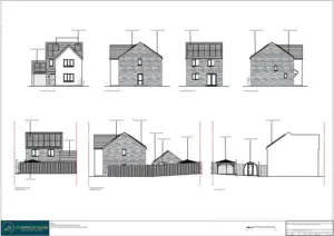 Architect Drawings and Planning Permission for Erection of Gazebo, Outbuilding and Installation of Solar Panels