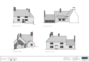 Architect Drawings and Planning Permission for a Change of Use of Restaurant Part of the Pub to B&B