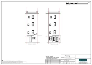 Architect Drawings and Planning Permission for a Conversion of Property from a Guesthouse (C1) to Four Flats (C3)