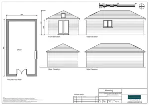 Architect Drawings and Retrospective Planning Permission for a Retention of Garden Shed