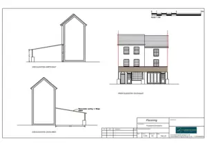 Architect Drawings and Planning Permission for an Installation of Replacement Retractable Awning
