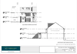 Architect Drawings and Planning Permission for a Change of Use from a 4-bed Dwelling (C3) to a 5-Bed HMO (C4)