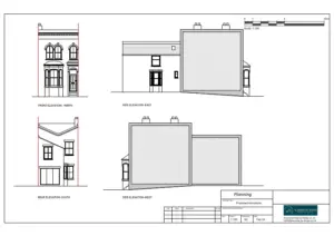 Architect Drawings and Planning Permission for Installation of Sliding Doors to Rear of the Property