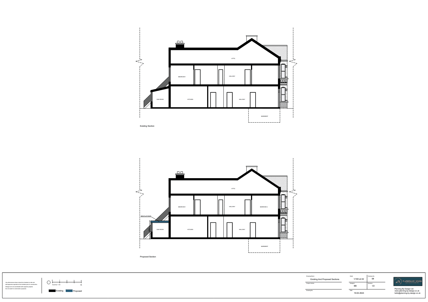 Example section drawings