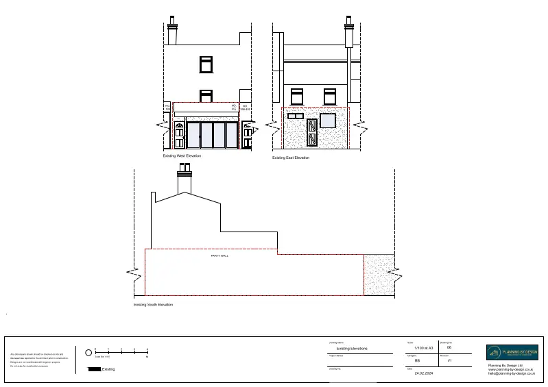 Architect Drawings and Lawful Development Certificate for a Change of Use of the Premises to a Restaurant
