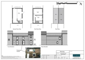 Architect Drawings and Planning Permission for a Change of Use From Butcher’s Shop (class E) to one-bedroom Dwellinghouse (C3)