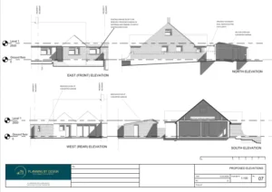 Architect Drawings and Planning Permission for a Garage Conversion into One Bedroom with an En-suite Toilet