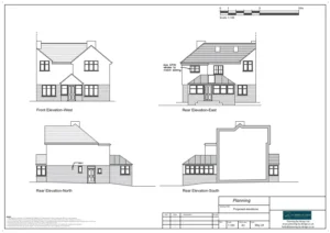 Architect Drawings and Planning Permission for Extension to Accommodate a Shower in the Upstairs W/C Room