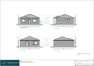 Architect Drawings and Planning Permission for New Build Single Storey Dwelling