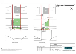 Architect Drawings and Planning Permission for Creation of a New Driveway