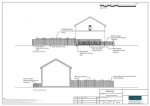 Architect Drawings and Planning Permission for Change of Use From Privately Owned Public Amenity Space into Private Residential Garden